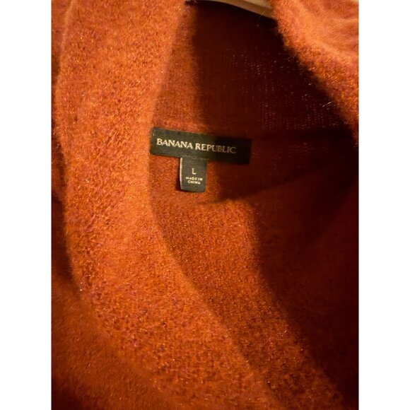 BANANA REPUBLIC SUPER SOFT WOMENS TURTLENECK SWEATER IN RUST ORANGE CENTERSEAM S - Picture 2 of 3